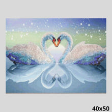 Load image into Gallery viewer, Swans in Love 40x50 - Diamond painting
