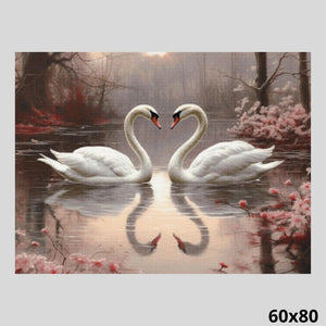 Swans Symbol of Love 60x80 Diamond Art World