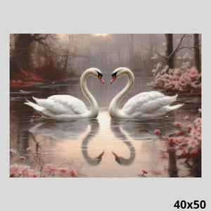 Swans Symbol of Love 40x50 Diamond Art World