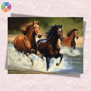 Three wild horses -Diamond Painting