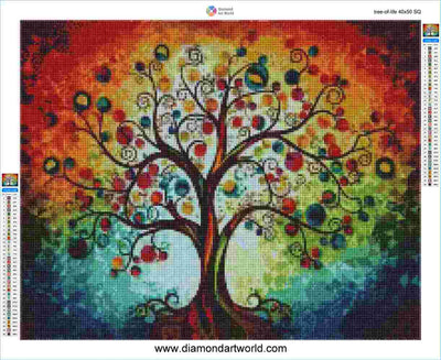 Tree of Life  - Diamond Painting Layout