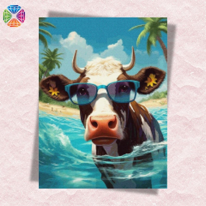 Tropical Cow Holiday - Diamond Art World