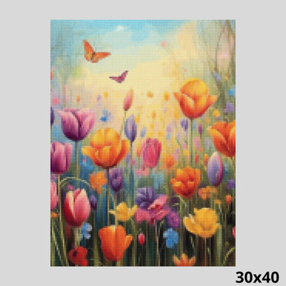 Tulips Garden 30x40 - Diamond Painting