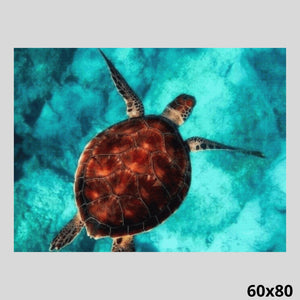 Turtle in Sea 60x80 - Diamond Art World