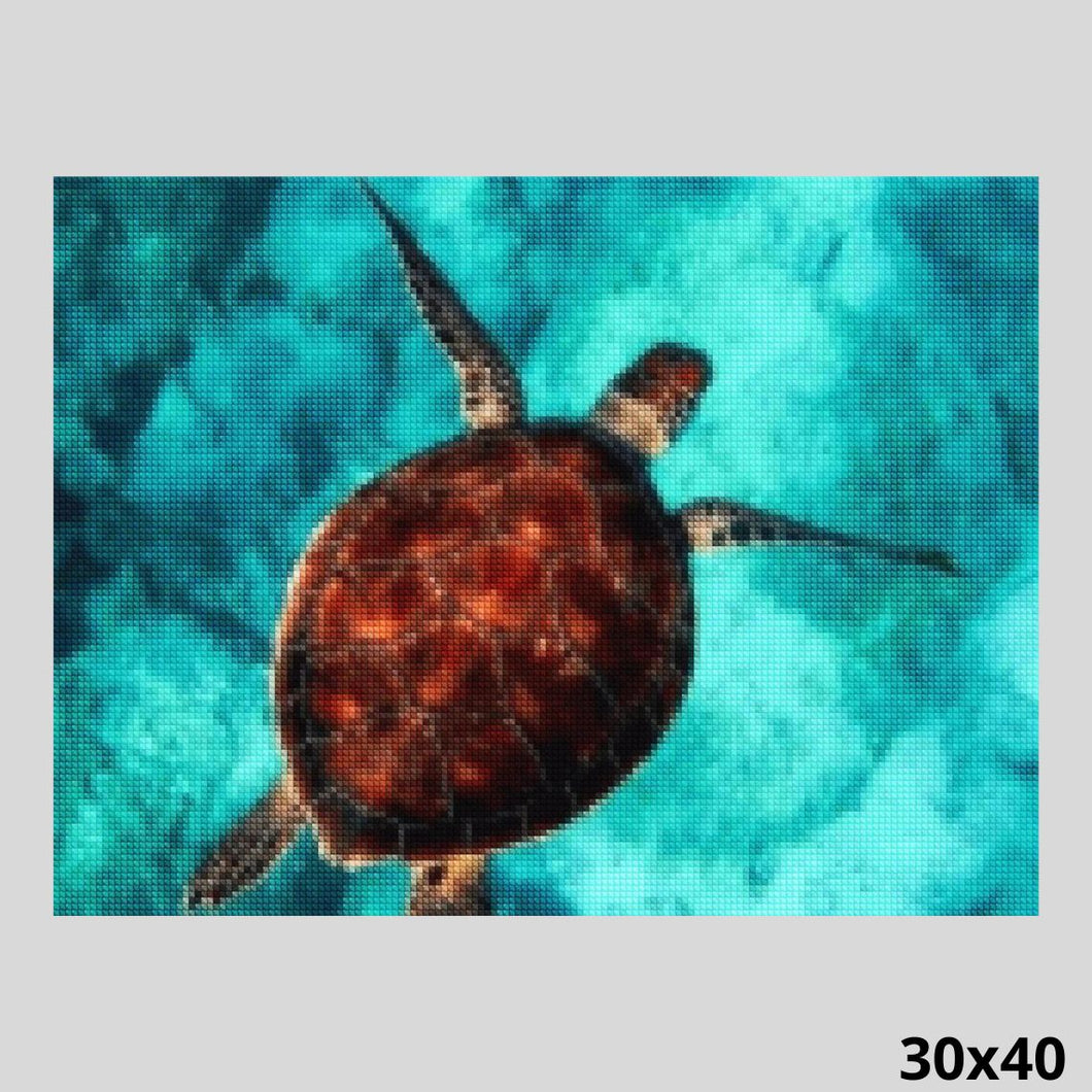 Turtle in Sea 30x40 - Diamond Art World