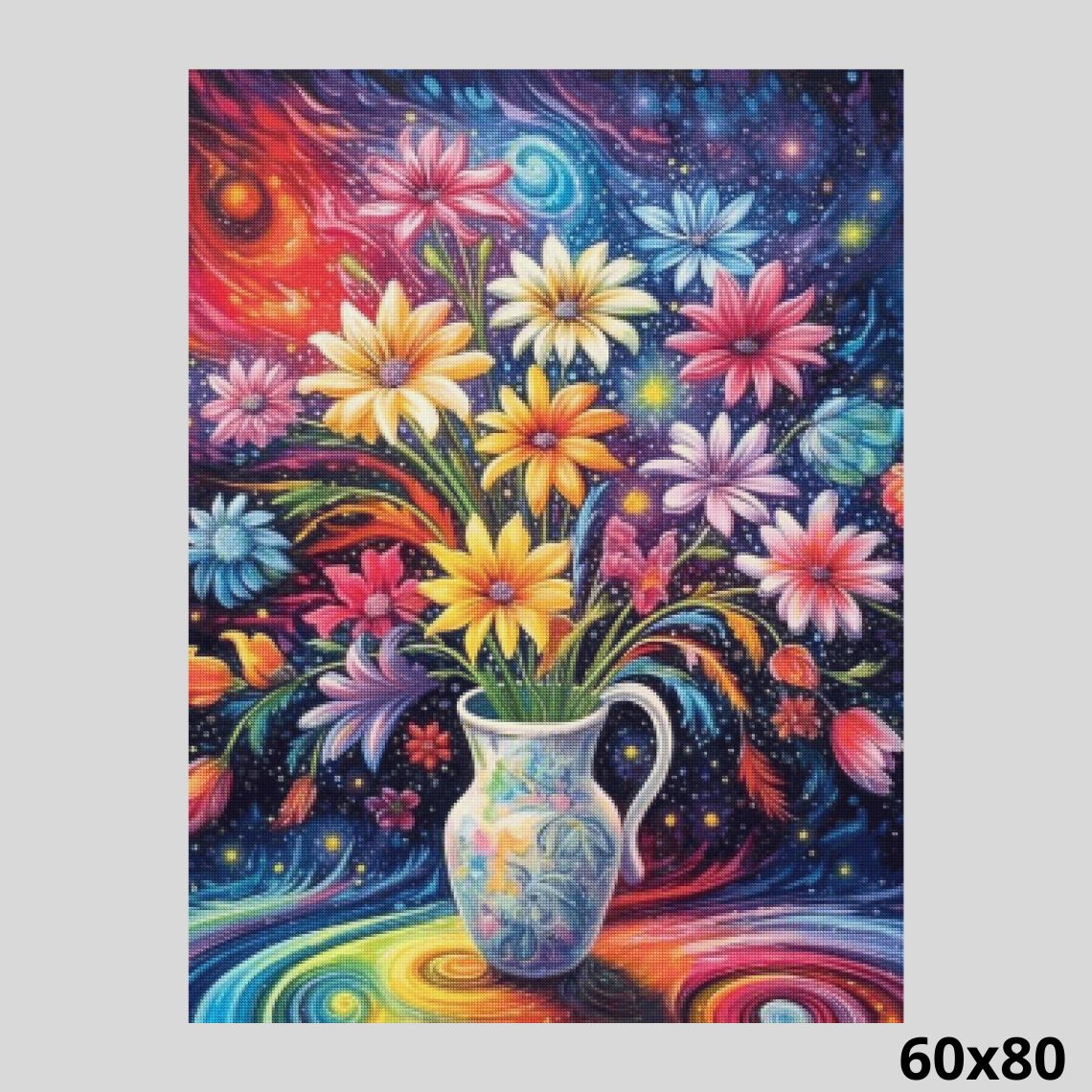 Vase Full of Flowers 60x80 - Diamond Art World