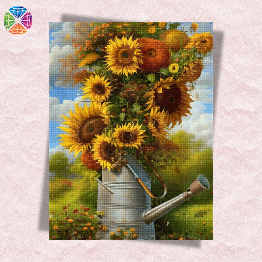 Vintage Idyllic Sunflowers – Diamond Painting
