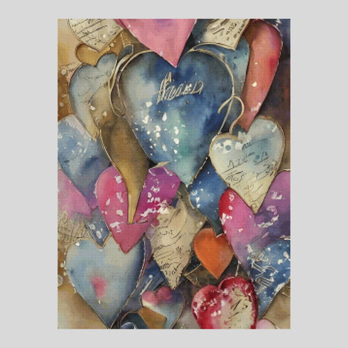 Vintage Love Letter Heart - Diamond Art
