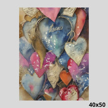 Load image into Gallery viewer, Vintage Love Letter Heart 40x50 - Diamond Art
