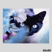 Load image into Gallery viewer, Violet Cat in the Snow 60x80 - Diamond Painting

