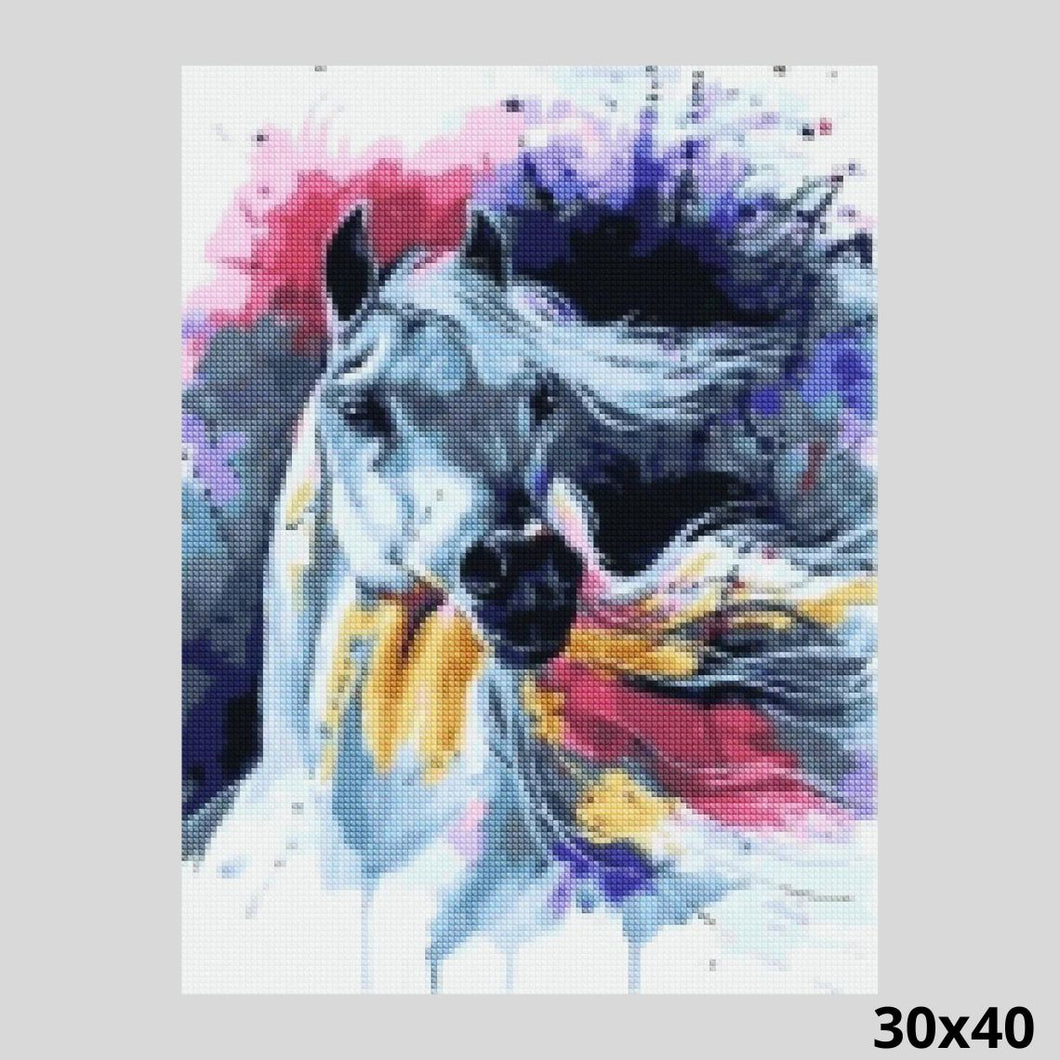 Watercolor Horse 30x40 - Diamond Art World