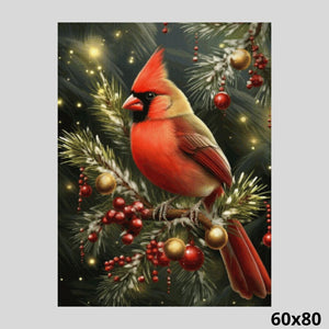 Winter Cardinal Perch 60x80 - Diamond Painting