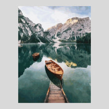 Load image into Gallery viewer, Winter Mountain Lake - Diamond Art
