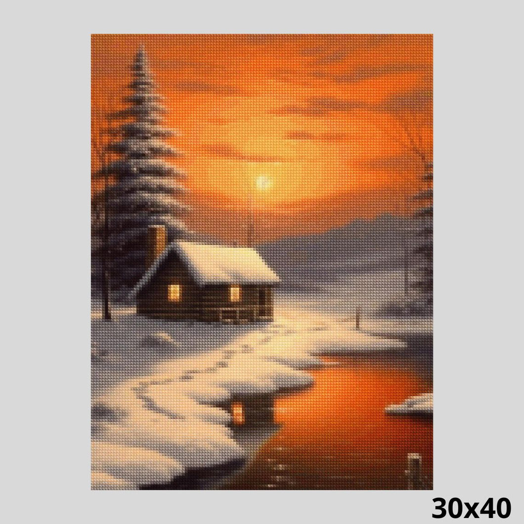 Winter Sunset 30x40 - Diamond Art World