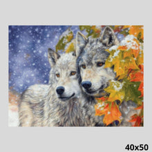 Load image into Gallery viewer, Wolf Couple 40x50 - Diamond Painting
