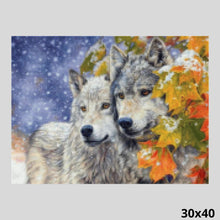 Load image into Gallery viewer, Wolf Couple 30x40 - Diamond Painting
