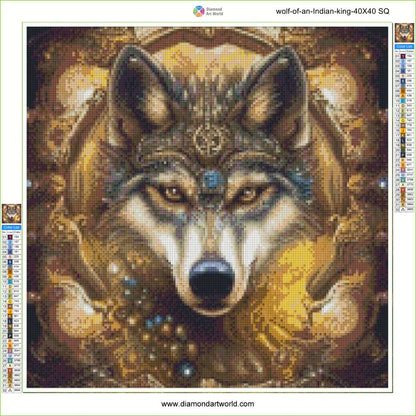Wolf of an Indian King - Diamond painting layout