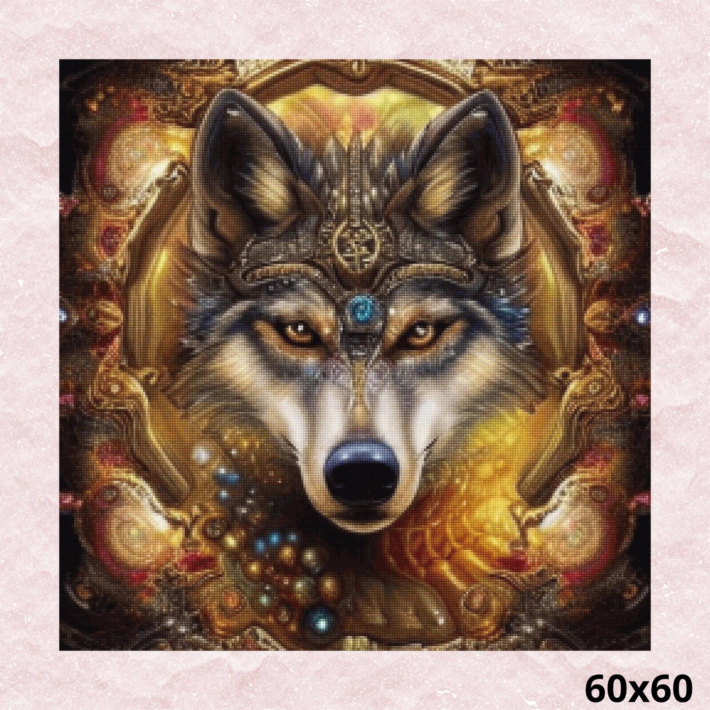 Wolf of an Indian King 60x60 - Diamond Painting