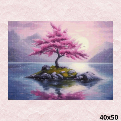 Wonderful Blooming Cherry Tree 40x50 - Diamond Painting