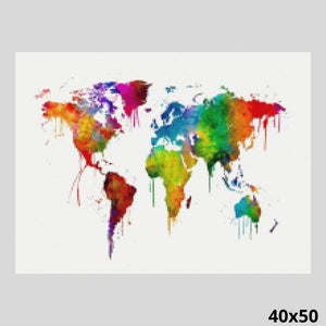 World Map 40x50 - Diamond Painting