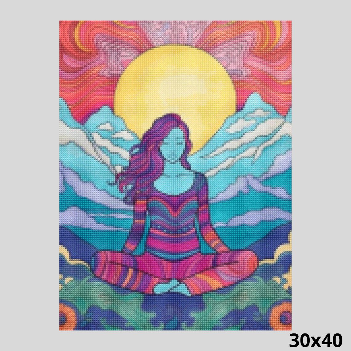 Girl yoga colors artwork good