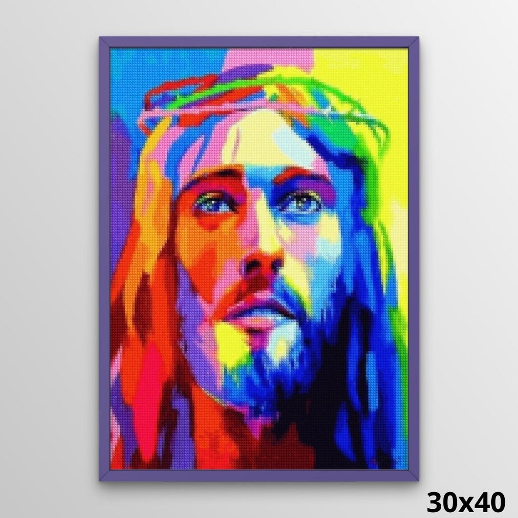 Abstract Jesus Christ 30x40 Diamond Painting