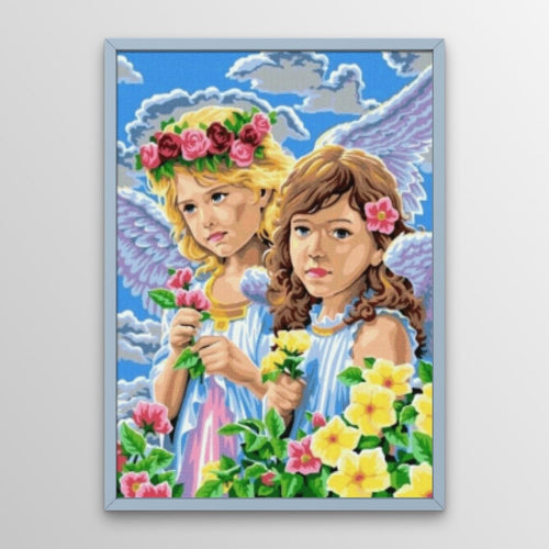 Angels with Flowers Diamond Art World