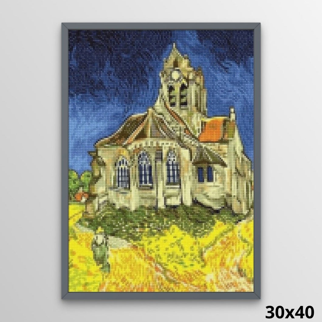 Gogh Church at Auvers 30x40 Diamond Art
