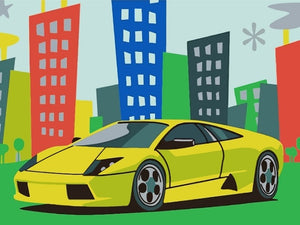 Green Lamborghini