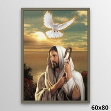 Load image into Gallery viewer, Holy Ghost and Christ 60x80 Diamond Art Kit
