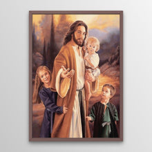 Load image into Gallery viewer, Jesus with Children Diamond Art
