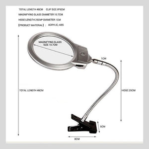LED Magnifier Lamp Dimensions