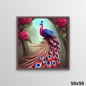 Peacock Rose Fantasy 50x50 Diamond Painting