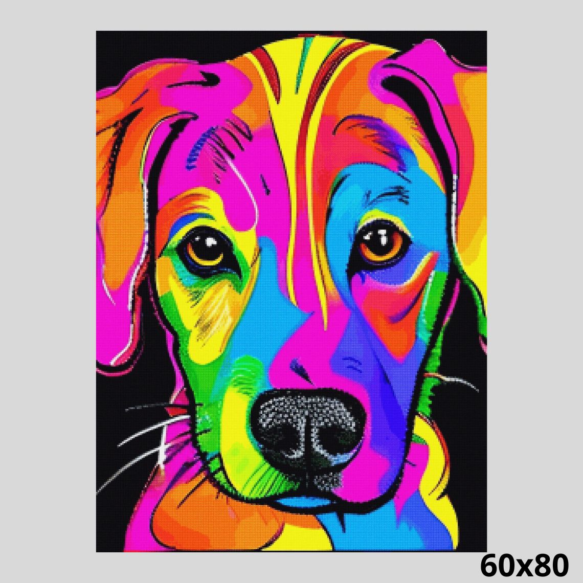 Psychedelic Dog 60x80 Diamond Painting