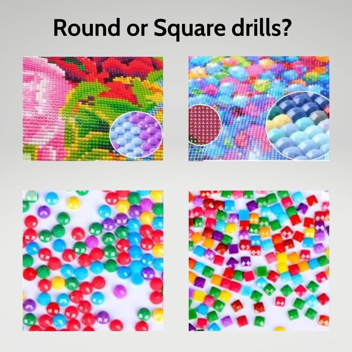 How To Choose Between Round And Square Drill – Diamond Art Club