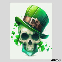 Load image into Gallery viewer, St. Patrick Skull with Green Hat 40x50 Diamond Art
