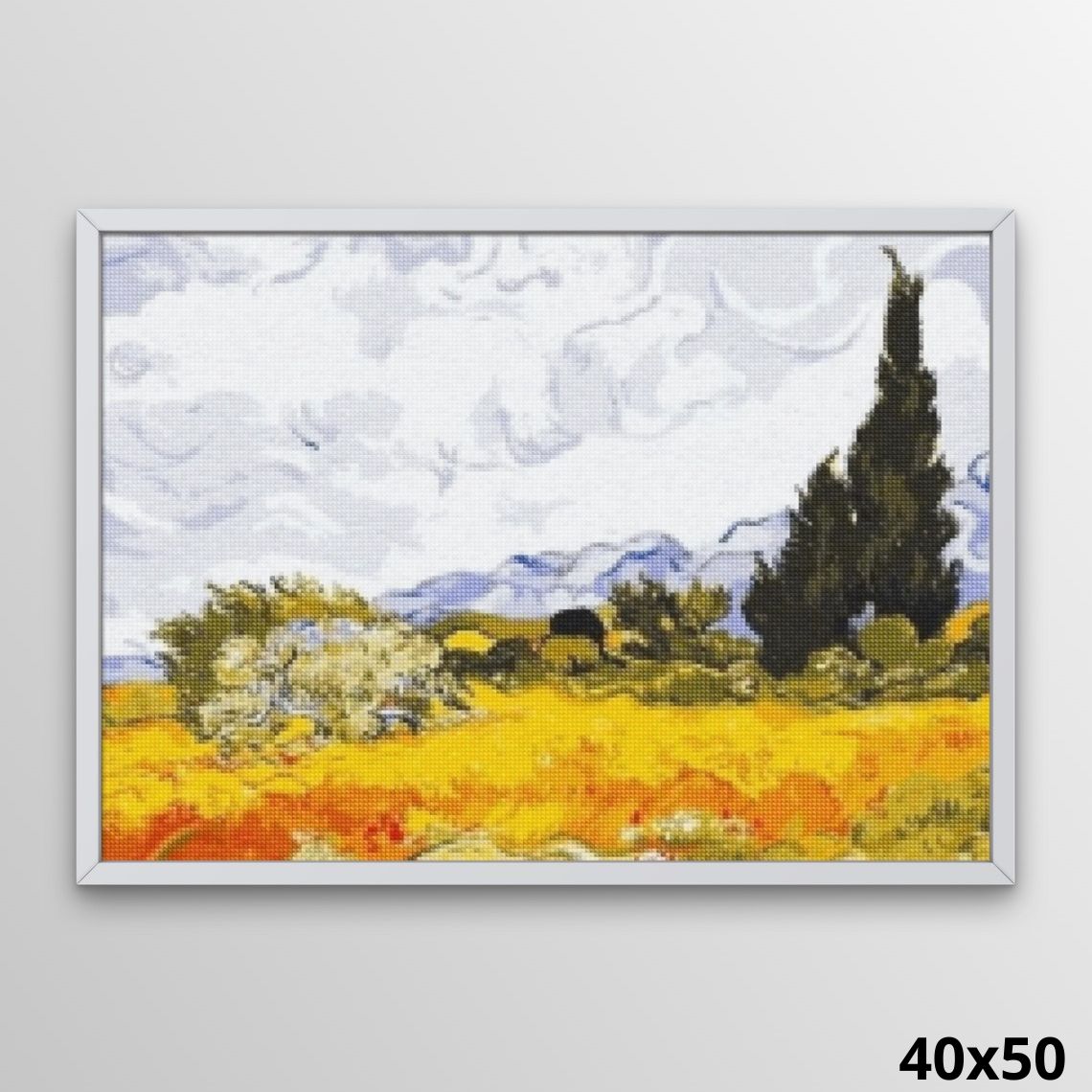 Van Gogh Wheat Field with Cypresses 40x50 Diamond Art