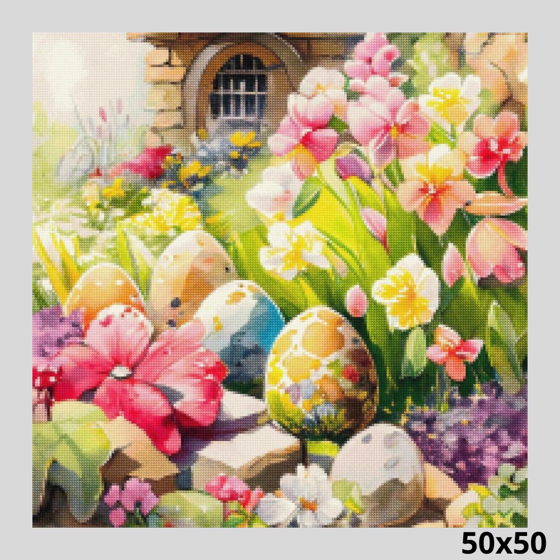Blooming Easter Garden 50x50 Diamond Painting