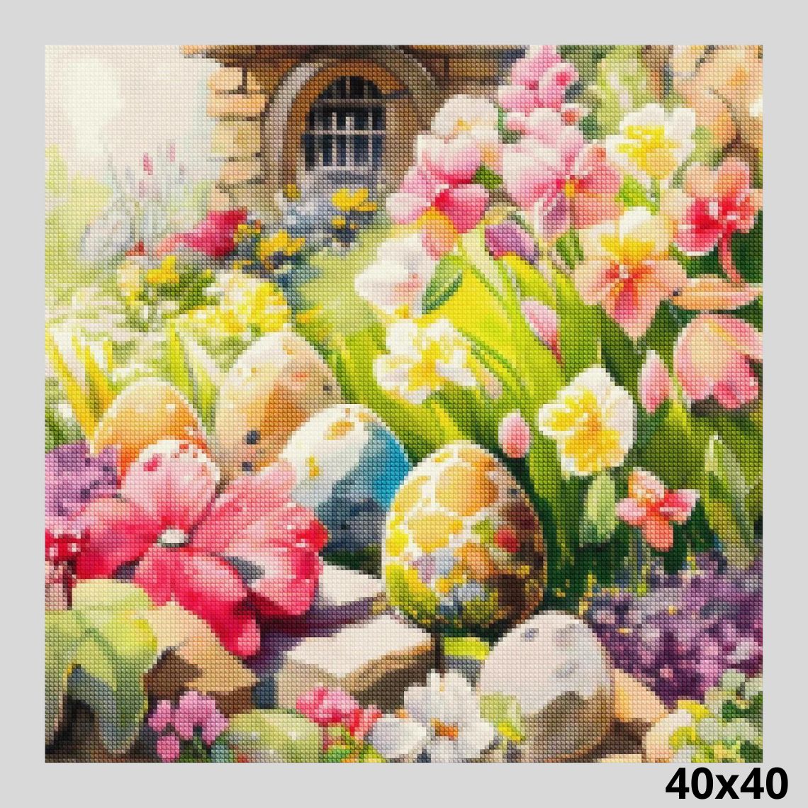 Blooming Easter Garden 40x40 Diamond Painting