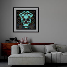 Load image into Gallery viewer, Boho Skull Glow in the Dark Night
