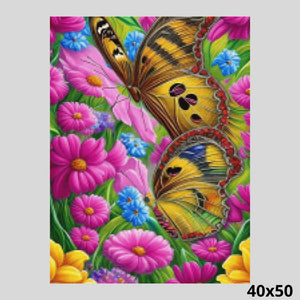 Butterflies on Spring Meadow 40x50 Diamond Painting