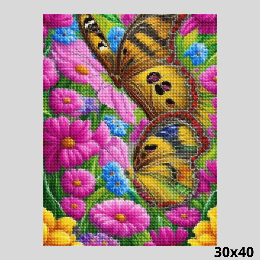 Butterflies on Spring Meadow 30x40 Diamond Painting
