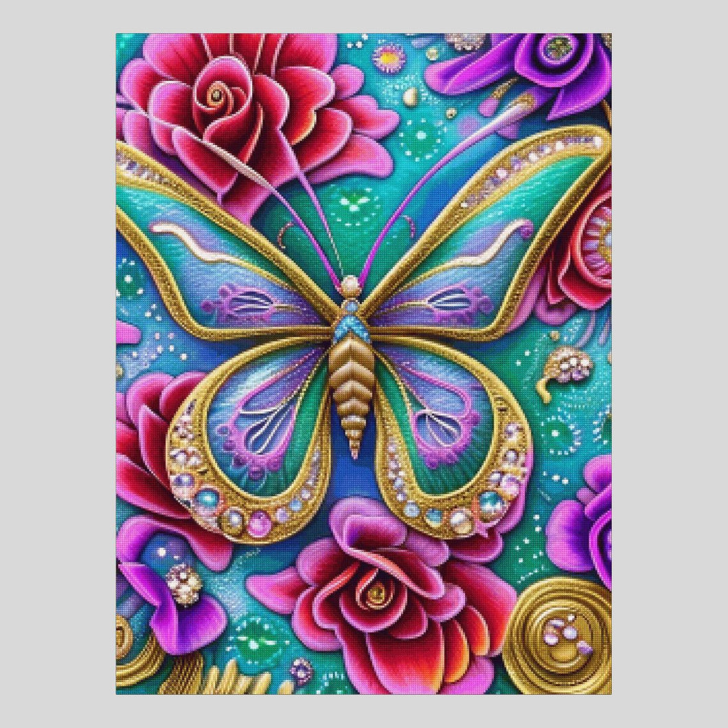 Butterfly Adorned with Gems Diamond Painting