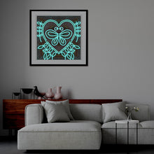Load image into Gallery viewer, Butterfly in Heart Glow in the dark Night

