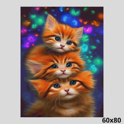 Cute Little Kitties 60x80 Paint with Diamonds