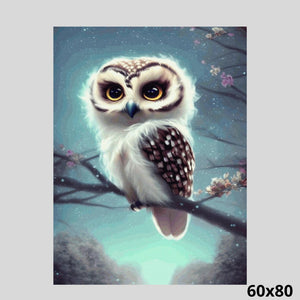 Cute Owl on Cherry Tree 60x80 Diamond Art World