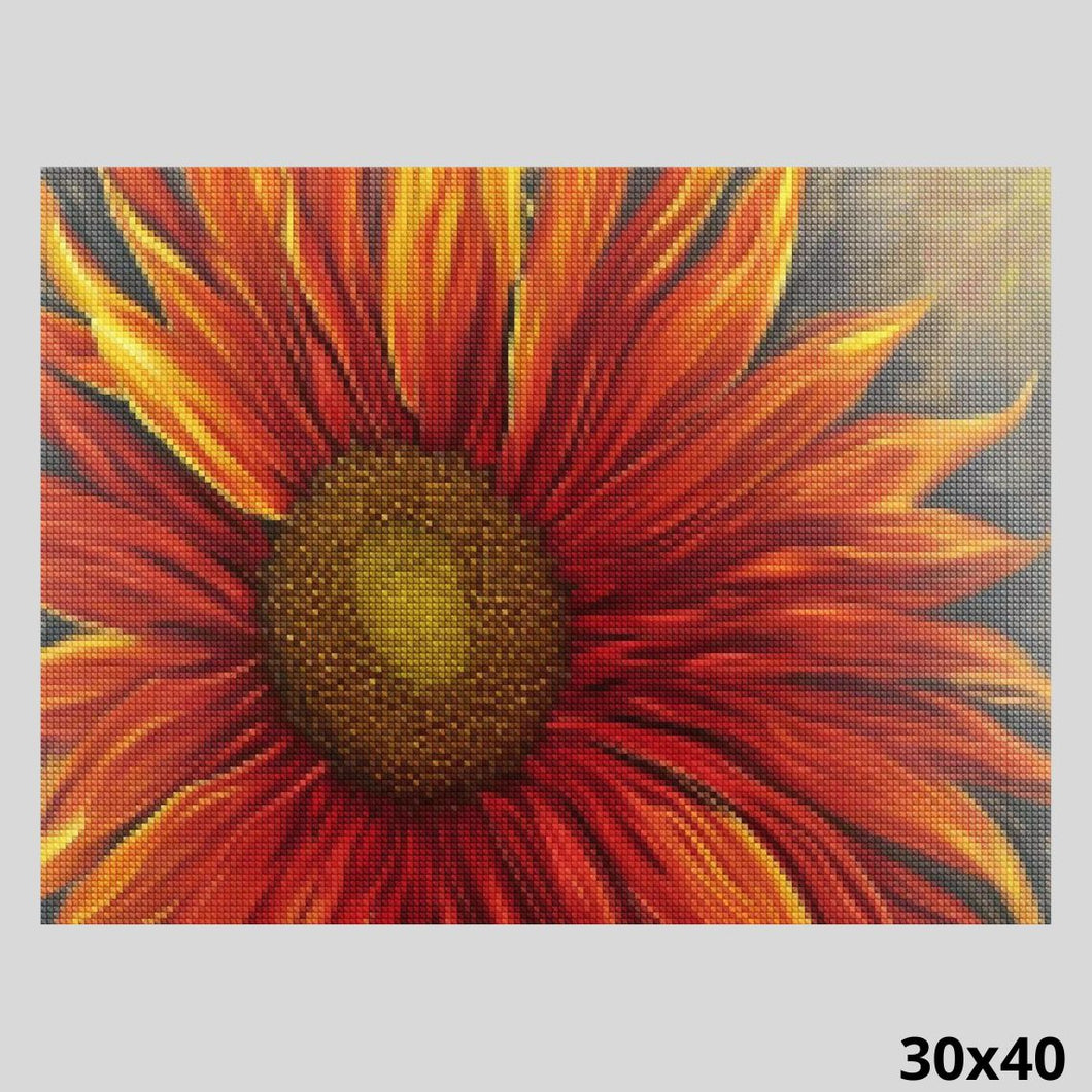 Fiery Sunflower 30x40 Diamond Art World