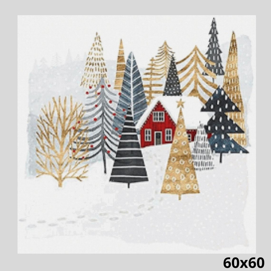 Easy Painting Winter Time 60x60 Diamond Painting