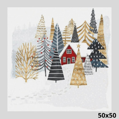 Easy Painting Winter Time 50x50 Diamond Painting