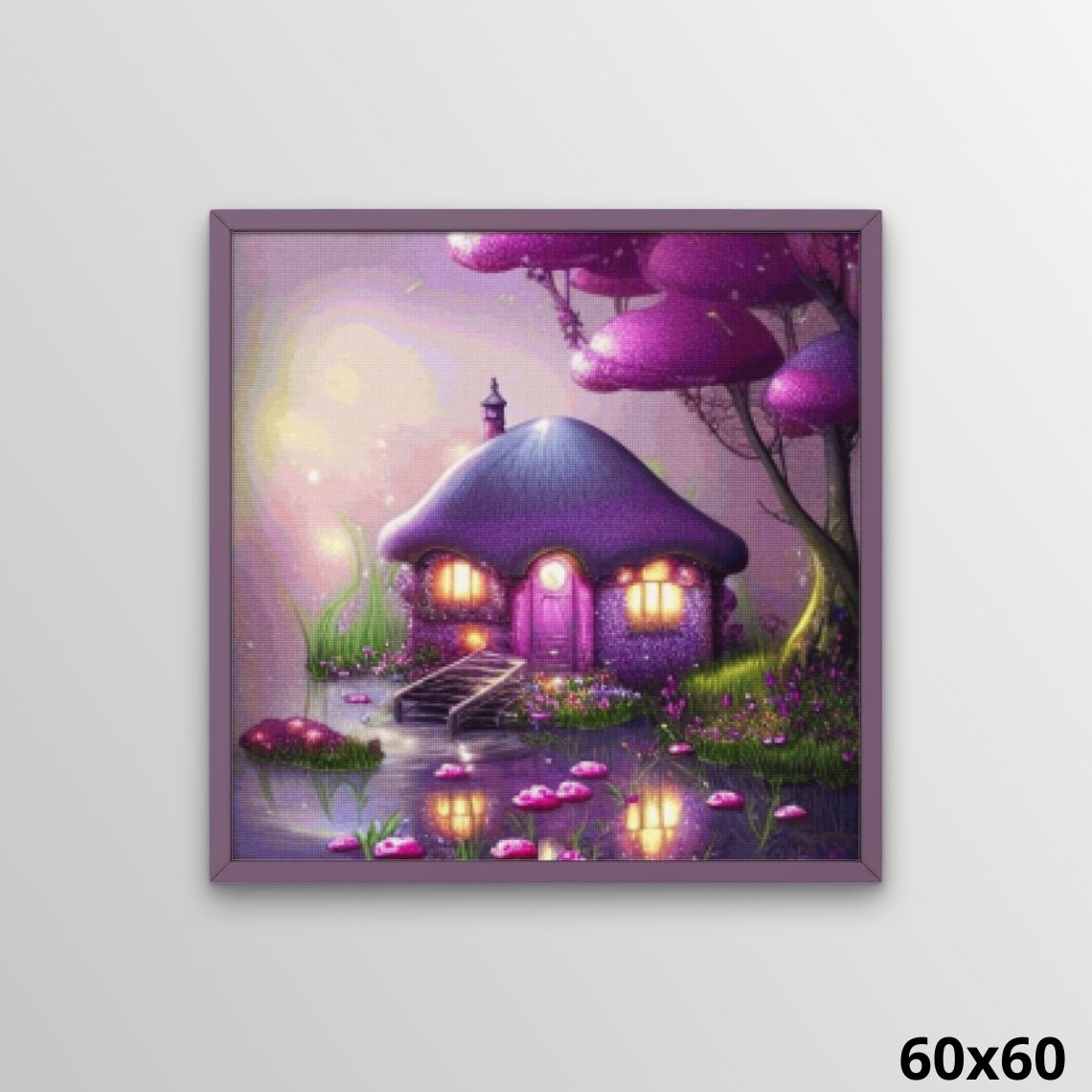Fairy Hut in Mushroom Land 60x60 Paint with Diamonds